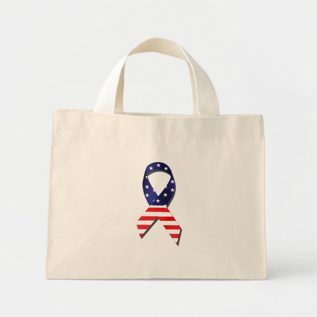 Bolso De Tela Diminuto Cinta USA (Frente)