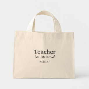 Bolso De Tela Diminuto Cita Inspiradora para profesor y intelectual