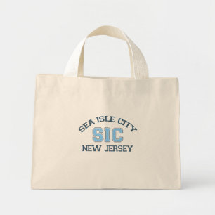 Bolso De Tela Diminuto Ciudad de la Isla del Mar.