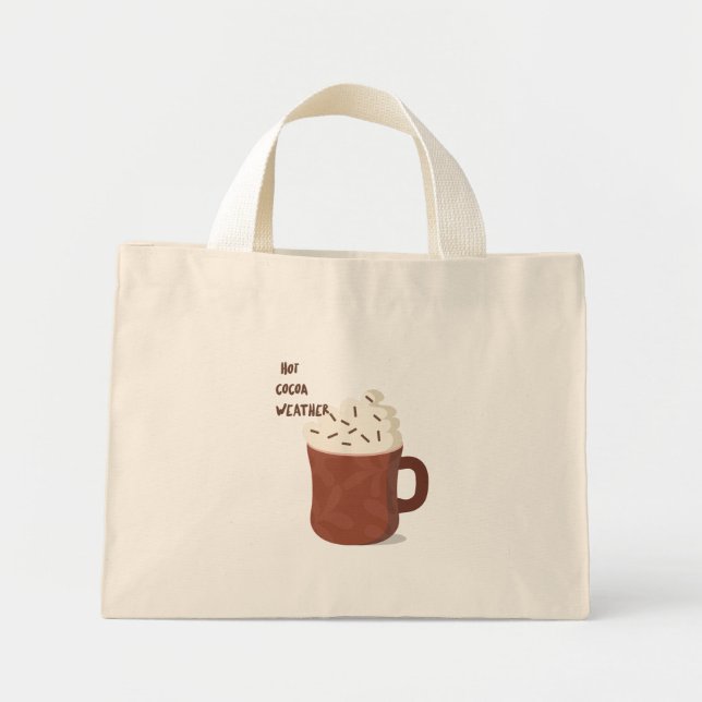 Bolso De Tela Diminuto Clima de cacao caliente (Frente)