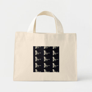 Bolso De Tela Diminuto "Coachman negro" Tote pequeño y seco de vuelo seco