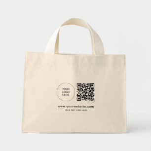 Bolso De Tela Diminuto Código QR de personalizado Plantilla de dirección