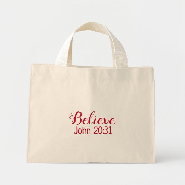 Bolso De Tela Diminuto Colección de regalos de fe Tote Bag (Frente)
