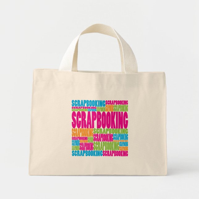 Bolso De Tela Diminuto Colorido Scrapbooking (Frente)
