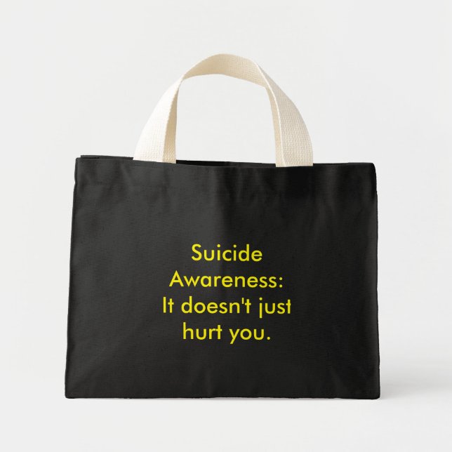 Bolso De Tela Diminuto Conciencia sobre el suicidio (Frente)