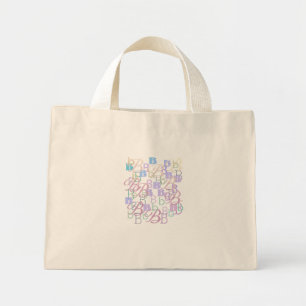 Bolso De Tela Diminuto Confeti de Letras "B"