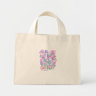 Bolso De Tela Diminuto Confeti de Letras "E"