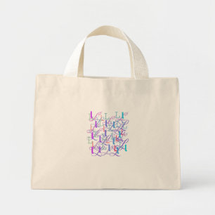 Bolso De Tela Diminuto Confeti de Letras "L"