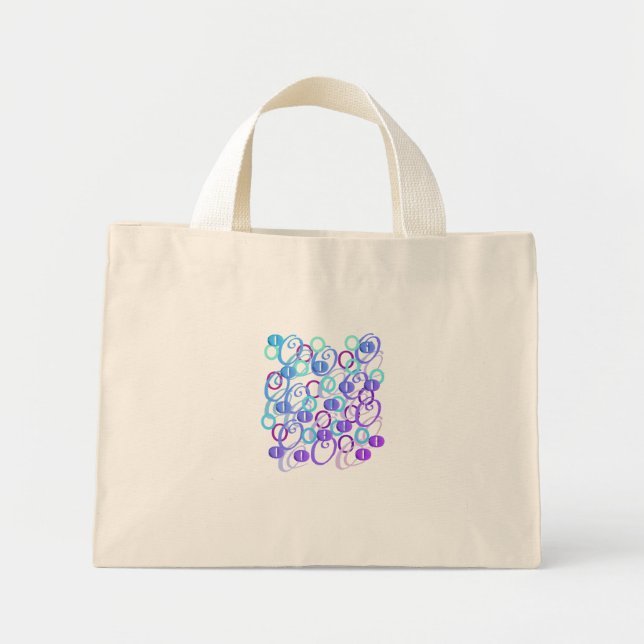 Bolso De Tela Diminuto Confeti de Letras "O" (Frente)