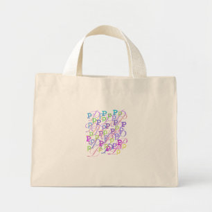 Bolso De Tela Diminuto Confeti de Letras "P"
