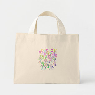 Bolso De Tela Diminuto Confeti de Letras "X"