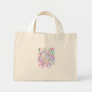 Bolso De Tela Diminuto Confeti de Letras "Y"
