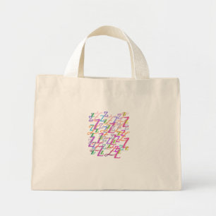 Bolso De Tela Diminuto Confeti de Letras "Z"