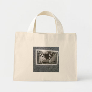 Bolso De Tela Diminuto Cow Bag