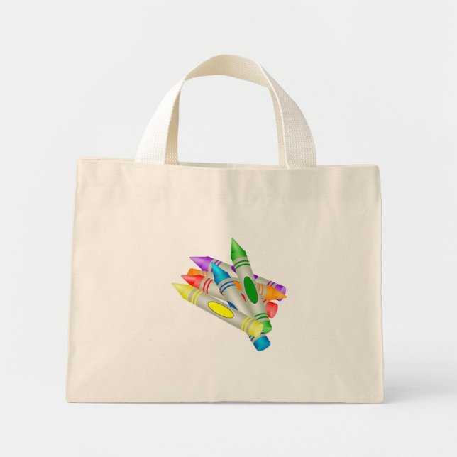 Bolso De Tela Diminuto Crayones (Frente)