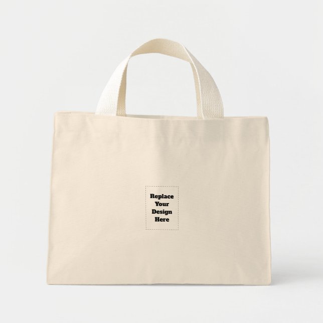Bolso De Tela Diminuto Crea tu propio blanco (Frente)