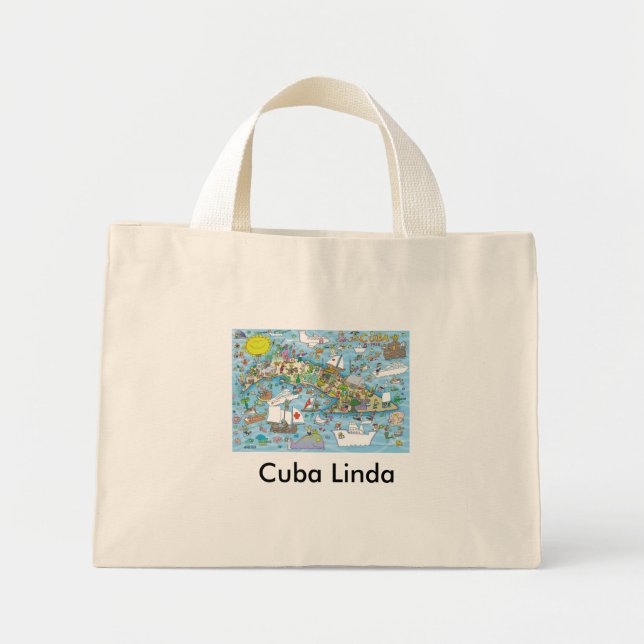Bolso De Tela Diminuto Cuba Linda (Frente)