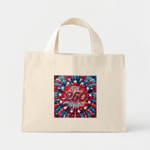 Bolso De Tela Diminuto Cumpleaños 250 de América 1776-2026 Fuegos Artific