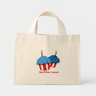 Bolso De Tela Diminuto Cumpleaños de USA-An American Cupcake