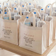 Custom Minimalist Wedding Welcome Bags