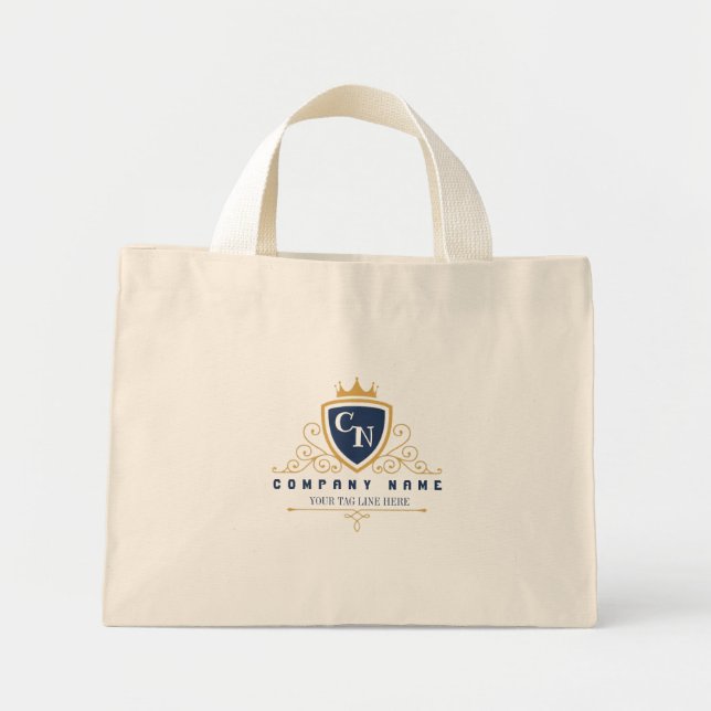 Bolso De Tela Diminuto Customize Luxury hotel business or restaurant logo (Frente)