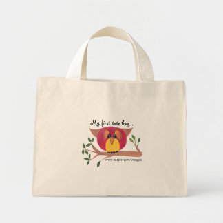 Bolso De Tela Diminuto Cute Horned Owl Pinting