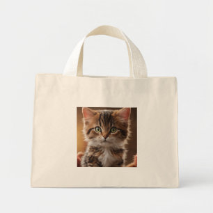 Bolso De Tela Diminuto Cute Kitten