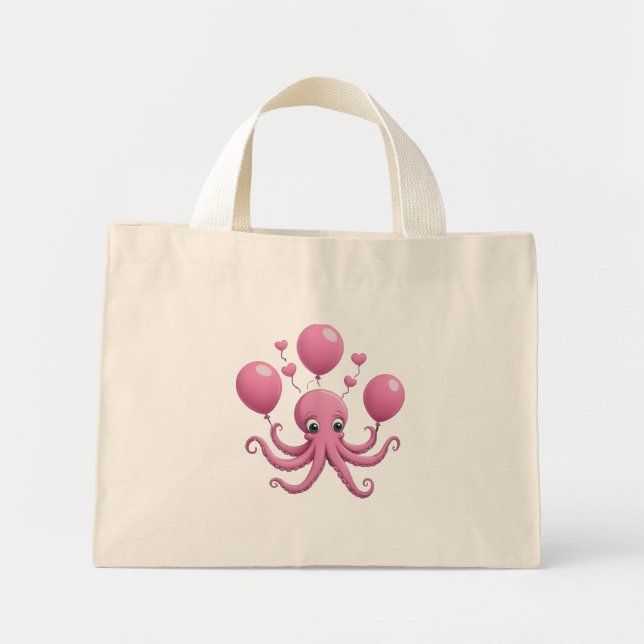 Bolso De Tela Diminuto Cuto pulpo (Frente)
