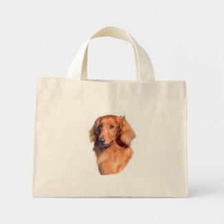 Bolso De Tela Diminuto Dachshund de cabello largo