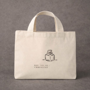 Bolso De Tela Diminuto Dark Academia – Tintero de Arte Regalo para Intr