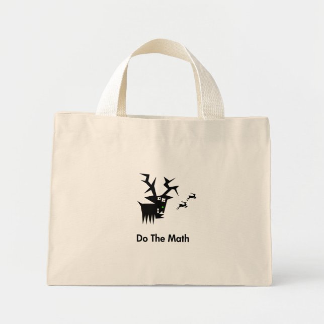 Bolso De Tela Diminuto Deer Do The Math (Frente)