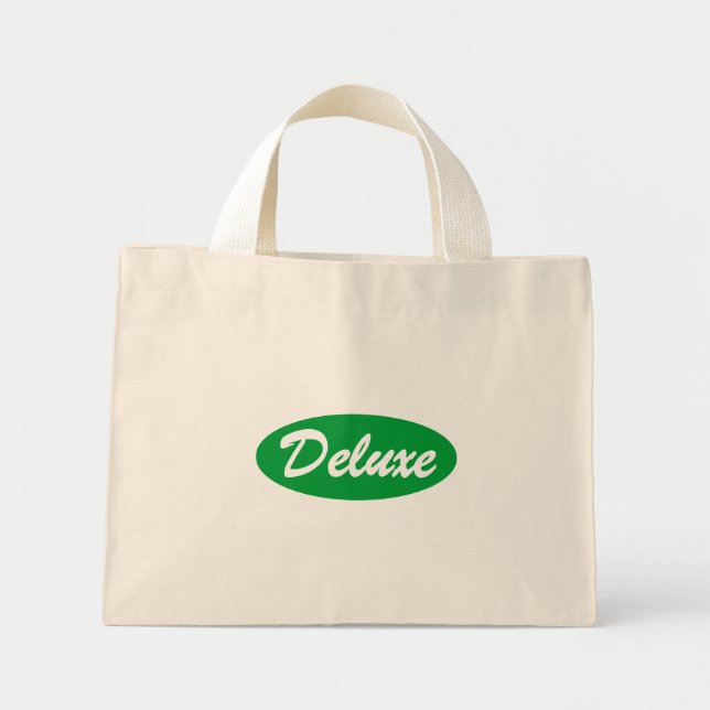 Bolso De Tela Diminuto Deluxe verde (Frente)