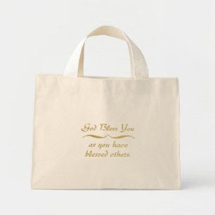 Bolso De Tela Diminuto Dios te bendiga como has bendecido a otros