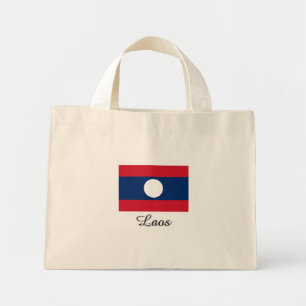 Bolso De Tela Diminuto Diseño de bandera de Laos