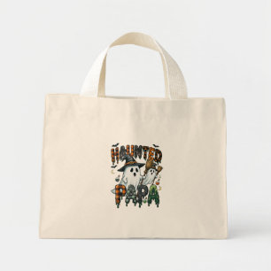 Bolso De Tela Diminuto Diseño de fantasma de Halloween del papá embrujado