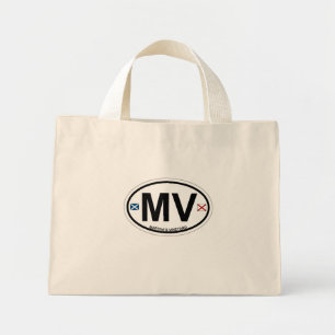 Bolso De Tela Diminuto Diseño del óvalo de viñedo de Martha.