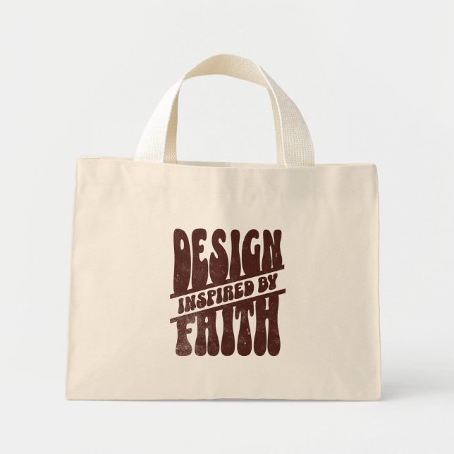 Bolso De Tela Diminuto Diseño Inspirado Por La Fe (Frente)