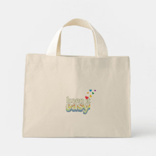 Bolso De Tela Diminuto Diseño tipográfico retro orgullo Manténlo fácil