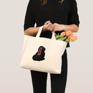 Bolso De Tela Diminuto Disfraz de conejo rosado de Halloween
