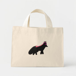 Bolso De Tela Diminuto Disfraz de zorro de Halloween rosa