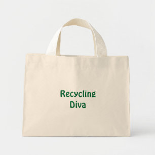 Bolso De Tela Diminuto Diva de reciclaje