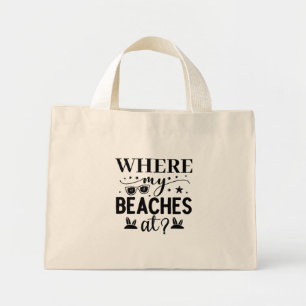 Bolso De Tela Diminuto Dónde están mis playas  