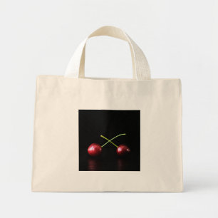 Bolso De Tela Diminuto Dos cerezas ttcnm