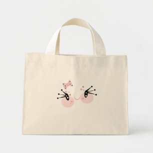 Bolso De Tela Diminuto Dulce Cara Rosa Sonriendo Personaje de Chica