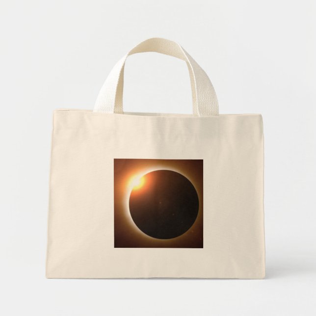 Bolso De Tela Diminuto Eclipse solar total (Frente)