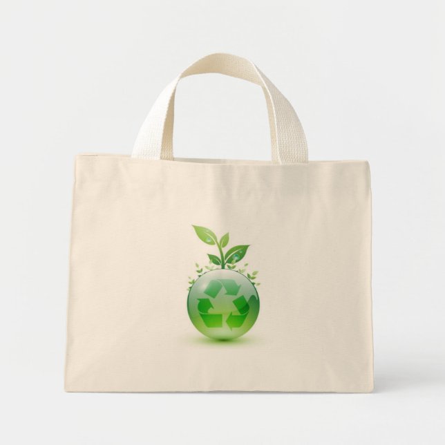 Bolso De Tela Diminuto Ecologista (Frente)