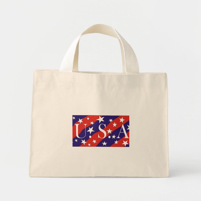 Bolso De Tela Diminuto EE.UU.1 - Tote (Frente)