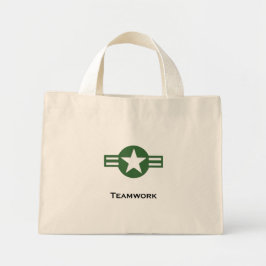 Bolso De Tela Diminuto EEUU Teamwork Green