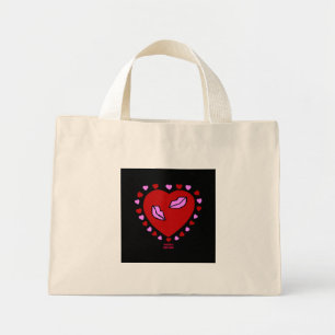 Bolso De Tela Diminuto El amor besa un pequeño Tote