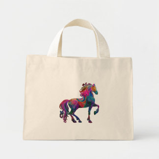 Bolso De Tela Diminuto El Caballo Bordado